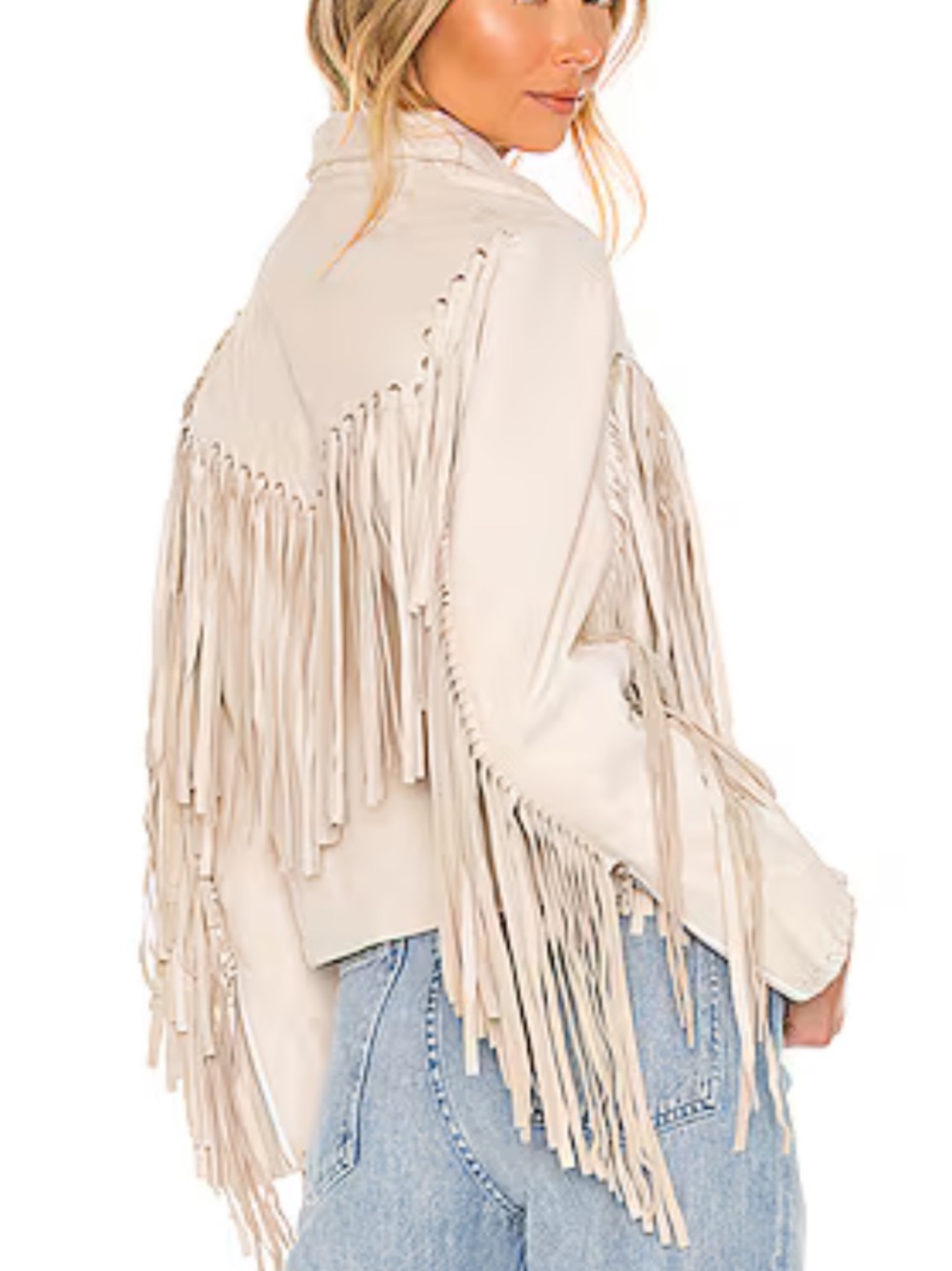 UNDERSTATED LEATHER Mustang Jacket in Marshmellow $495 small - Picture 8 of 16